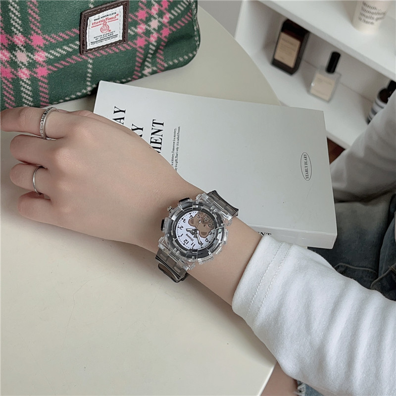2023 New Hot Selling Watch Cartoon Bear Watch for Primary and Secondary School Students, Boys and Girls, Kindergarten Candy Color Jelly_voghion.com