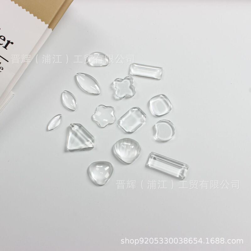 Time Gem Special-Shaped Transparent Crystal Glass Patch Pendant Earrings Nail Art Patch Jewelry Accessories Factory Wholesale