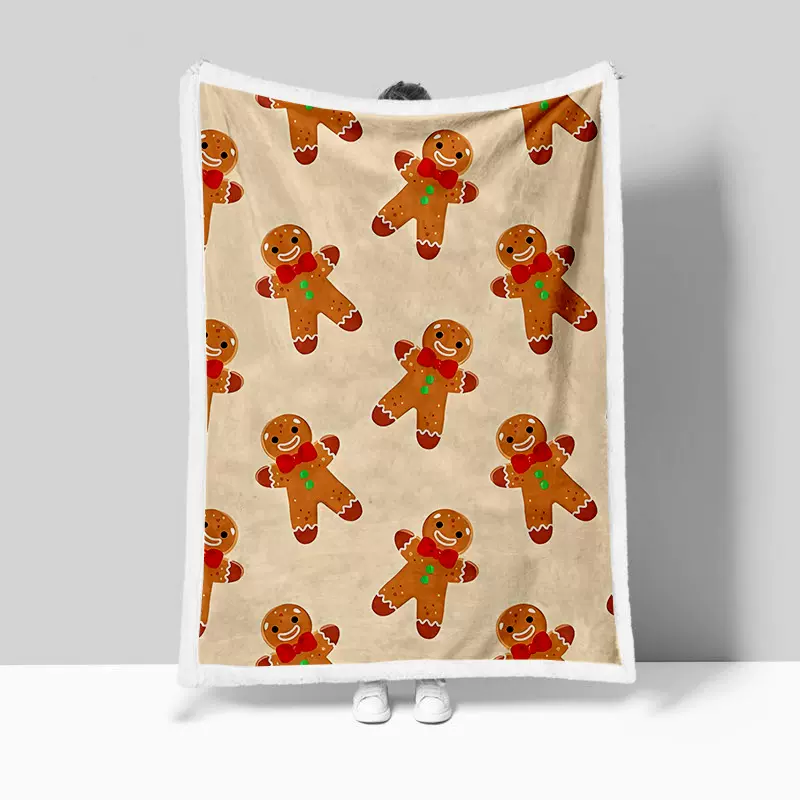 跨境毛毯定制印花双层羊羔绒法兰绒毛毯办公室午休毯加厚双层毛毯