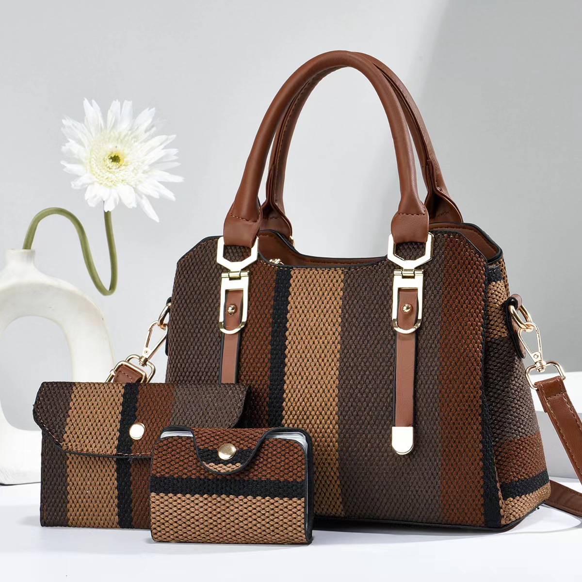 [Empresa] 2025 primavera y verano nuevo bolso de moda de gran capacidad de color de color vertical bolso de hombro de moda