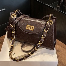 跨境小香风女包包时尚潮流链条单肩小方包菱格高级感斜挎包通勤包
