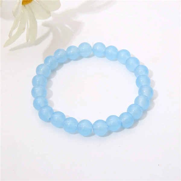 8cm imitation jade solid color blue
