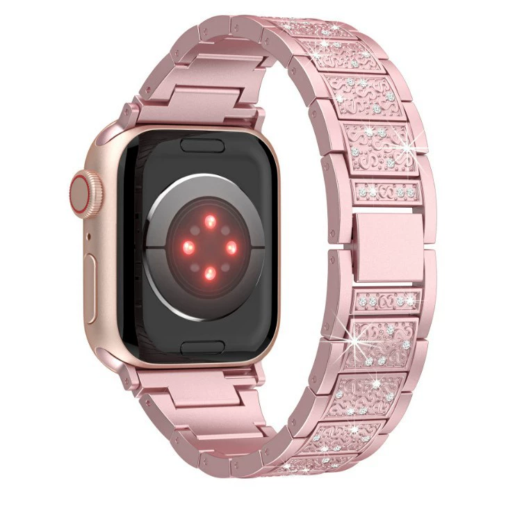 Совместимость с Apple Watchs10 Apple Watch с текстурированным металическим браслетом женские iwatch87se роскошь