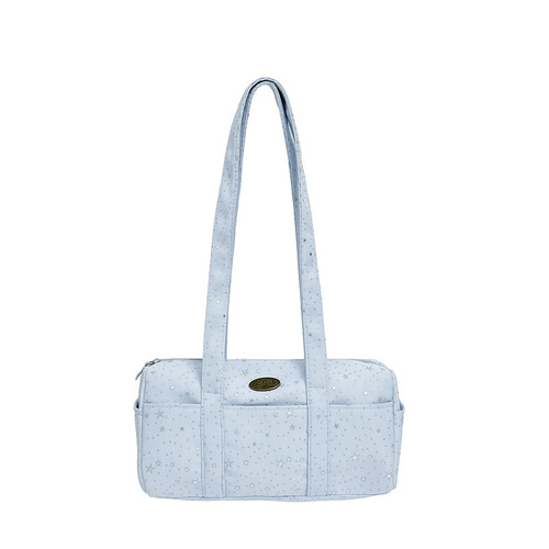 Ins, wave dots, stars, round pillows, Boston barrel bag, large capacity travel, all-matching commuter armpit bag, handbag