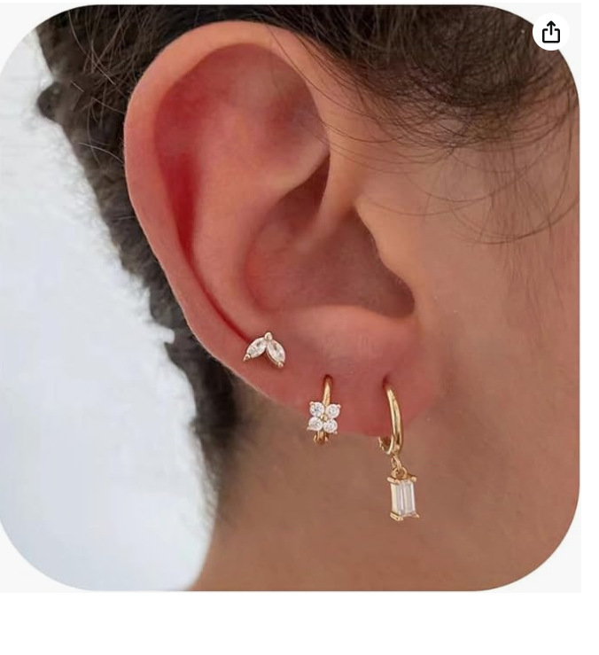 Cercei tip clips cu zirconiu din cupru set elegant_voghion.com