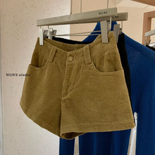 WGWE秋冬美式复古灯芯绒低腰短裤辣妹风百搭显瘦休闲短裤女W7835