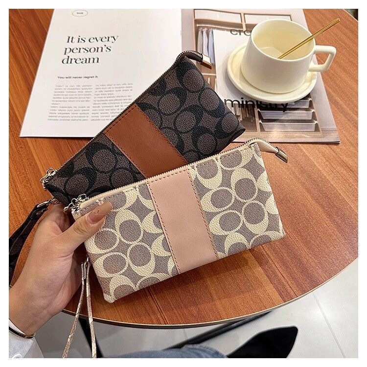 Soft Leather Printed Clutch Bag 2025 New Model Women's Fashionable Lightweight Mini Bag Multifunctional Coin Purse Mobile Phone Bag