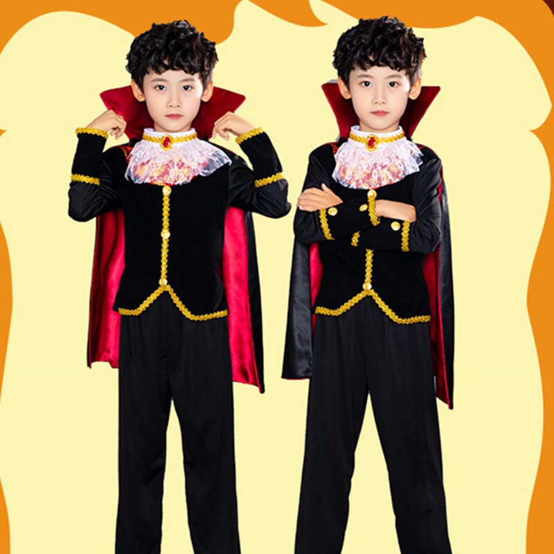 Halloween Christmas Kidsren's Boy Alexander King Vampire Cos Cloak German Costume Set Costume