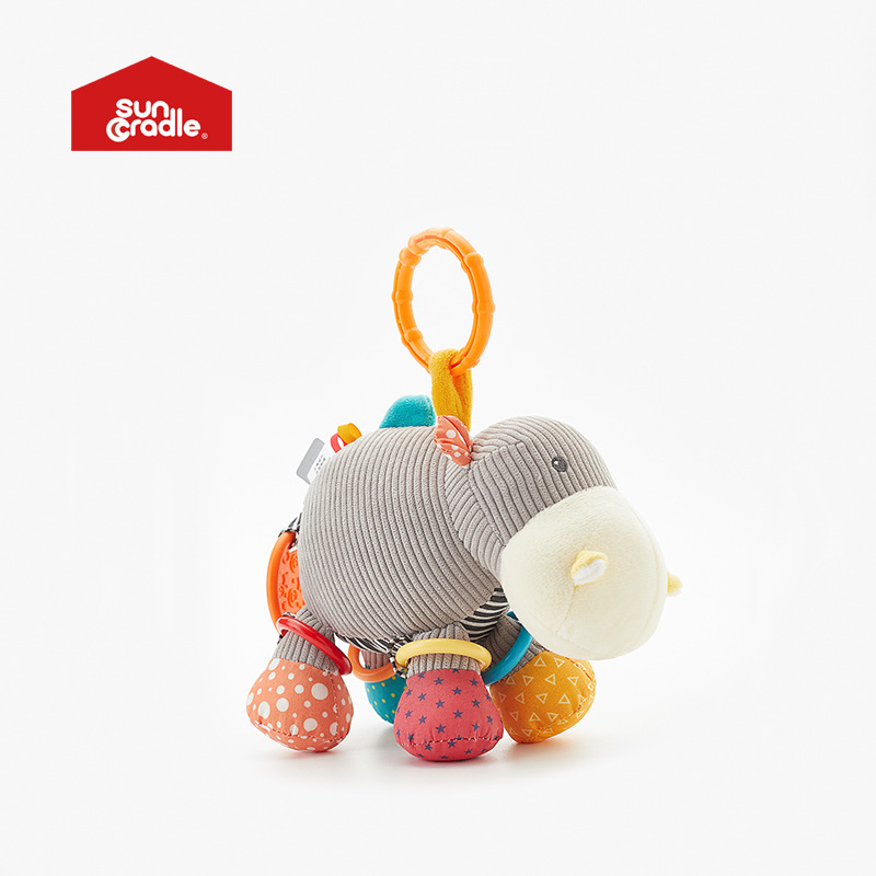 SUNCRADLEGray Hippopotamus Crib Hanging Comfort Toy Multifunctional One Piece Drop Shipping Direct Sale