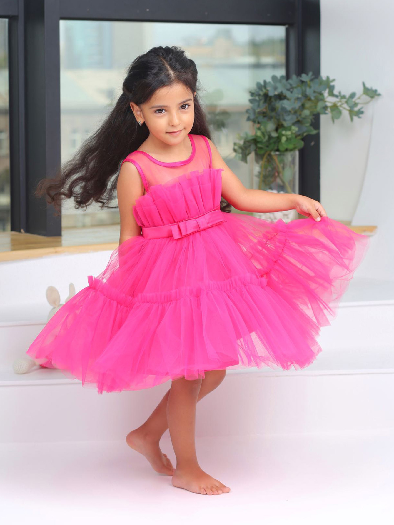 Girls' Dress Puff Mesh Princess Dress New Style Little Flower Girl Catwalk Piano Performance Costume Western Style Host Dress Girls' Dress Puff Mesh Princess Dress New Style Little Flower Girl Catwalk Piano Performance Costume Western Style Host Dress