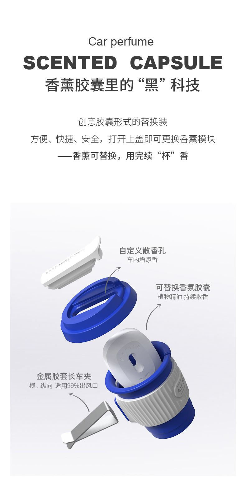 Coffee Cup Car Aromatherapy Car Perfume Advanced Sense Air Conditioning Air Outlet Small Ornaments Lasting Light Fragrance Car Fragrance