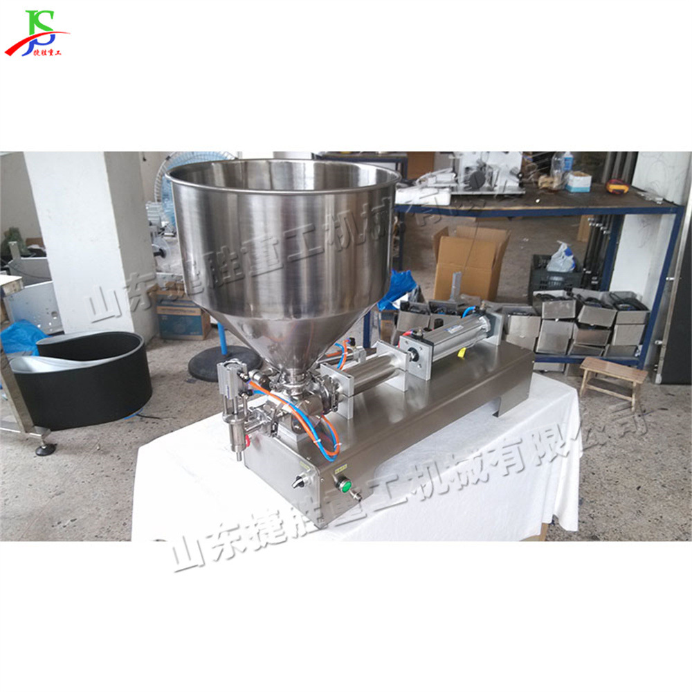 Máquina de llenado de pasta semiautomática pequeña máquina de enlatado de salsa de fábrica de alimentos equipo de embotellado de acero inoxidable para cosméticos
