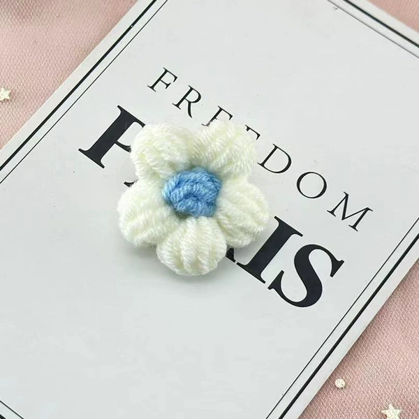 White Blue Core Puff Flower Store