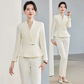西装套装女职业气质收腰2026新款珠宝店工衣案场客服售楼部工作服