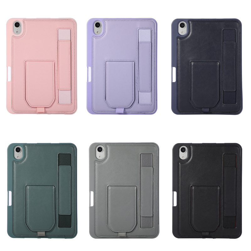 Suitable for Apple iPad Mini6/7 Tablet Computer Single Bottom Case Hand Rest Horizontal and Vertical Multi-Angle Stand Leather Case Suitable for Apple iPad Mini6/7 Tablet Computer Single Bottom Case Hand Rest Horizontal and Vertical Multi-Angle Stand Leather Case