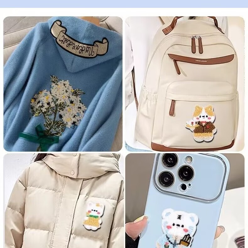 高品質の生地、絶妙な職人技、カラフルな小さな花のコンピュータ刺繍布ステッカー、DIY手作り装飾布ステッカー、国境を越えた卸売|undefined