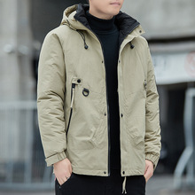 跨境批发冬季时尚保暖冲锋衣男秋冬款加绒加厚保暖棉服防风防水爬