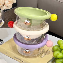 加厚沥水篮多巴胺洗菜盆家用厨房洗水果多功能双层淘菜篮子水果碗