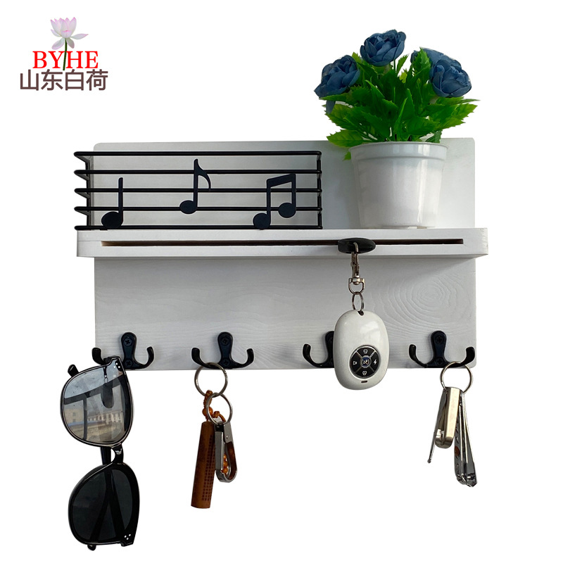 Amazon sala de estar colgante de madera pared colgante de pared estante de almacenamiento colgante de llaves de puerta de entrada marco de madera