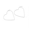 Brand fashionable earrings heart-shaped, European style, simple and elegant design