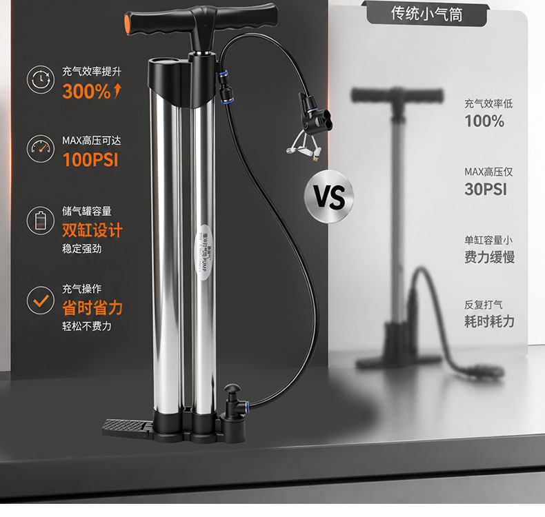 High-Pressure Inflator for Bicycles, General-Purpose for Cars, Motorcycles, Electric Vehicles, and Vacuum Tires