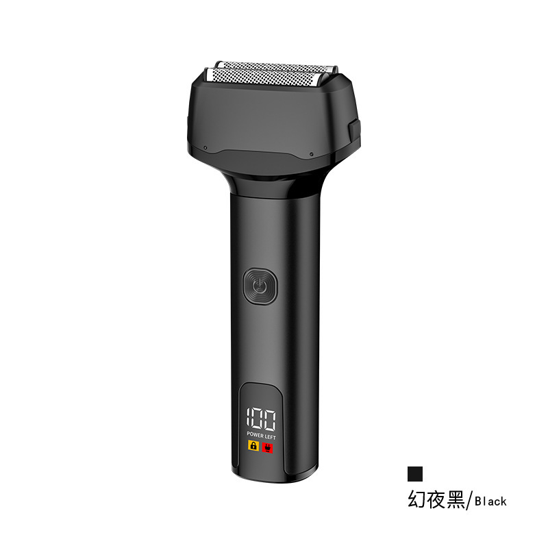 往復式デジタル表示 3 ヘッド電気ヒゲカッター小型ハンマー洗えるシェービングハイパワーメンズシェーバー|undefined