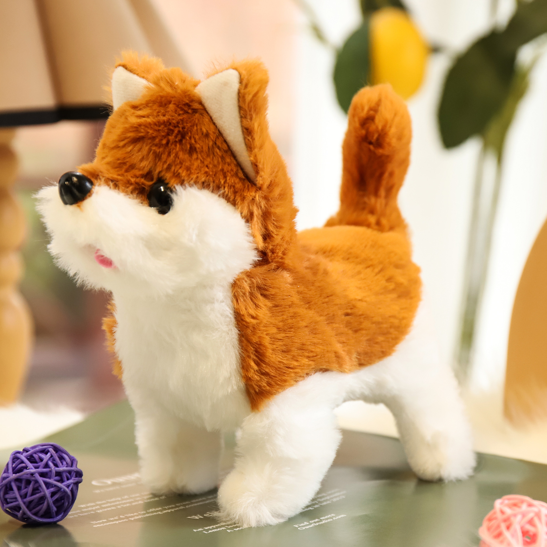 Juguete de simulación para niños perro eléctrico 1-3 peluche conejito gato mascota puesto peluche electrónico para mascotas