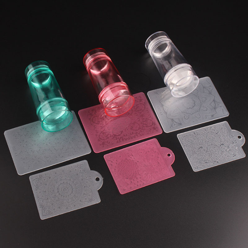 Manicura francés doble cabeza sello silicona cubierta pegatinas TikTok Net rojo popular uñas herramienta de transferencia de cabeza transparente