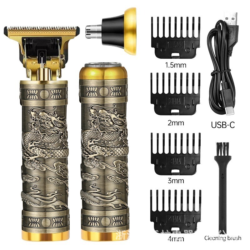 クロスボーダーt9理髪器散髪電動バリカンヘッド電気バリカンヘッドカミソリ充電式彫刻剃刀|undefined