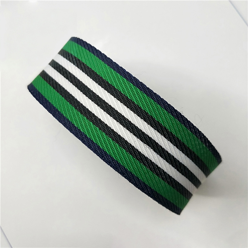 100D banda de banda de poliéster densa tricolor banda de banda de banda de banda lateral ropa bolsa accesorios en stock al por mayor