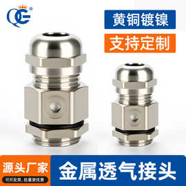 定制金属透气电缆防水接头格兰头连接器填料函固定头大过线小过线