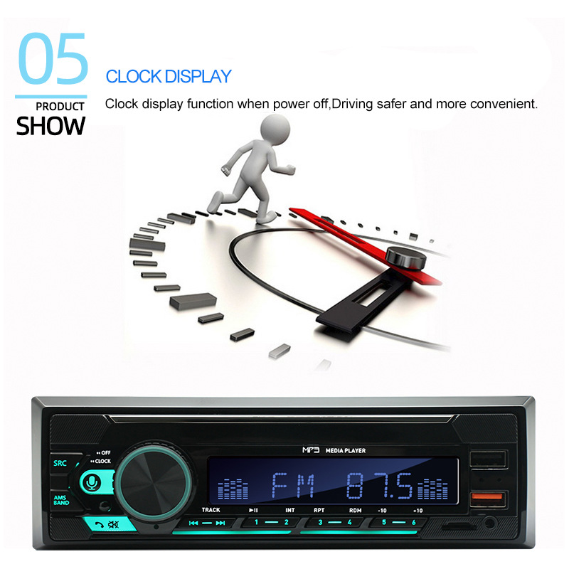740 Single-Cylinder Long Double USB Car Bluetooth Mp3 Player 12V Neutral Fm Radio Cross-Border Hot Sale