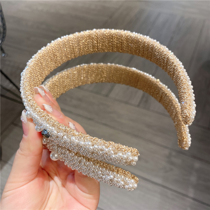 Women's Gender Women's Sweet Star Water Droplets Solid Color Imitation Pearl Hair Band