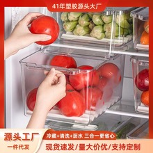 家用冰箱收纳盒透明食物保鲜盒鸡蛋水果厨房收纳食品级专用神器