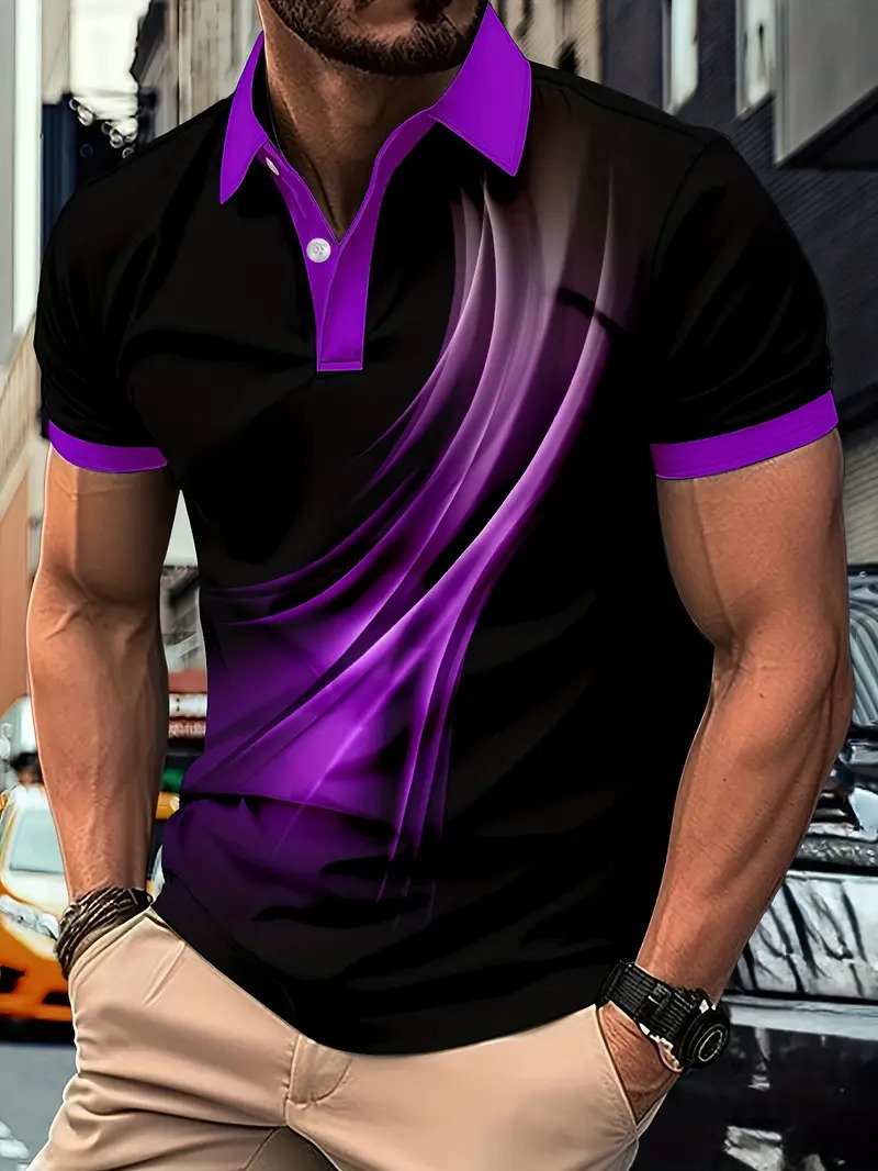 Comercio electrónico transfronterizo comercio exterior nuevos productos tops para hombres gráficos geométricos impresión 3D casual solapa camisa POLO MB13