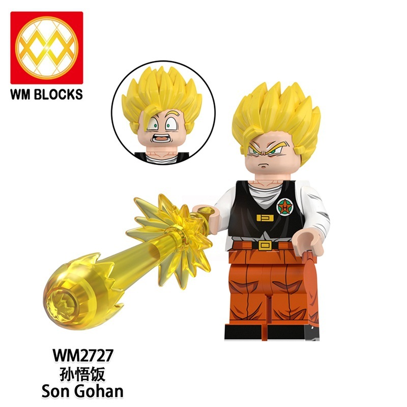 外贸货品WM6184动漫系列孙悟饭悟空界王拳人仔拼装积木玩具袋装|undefined