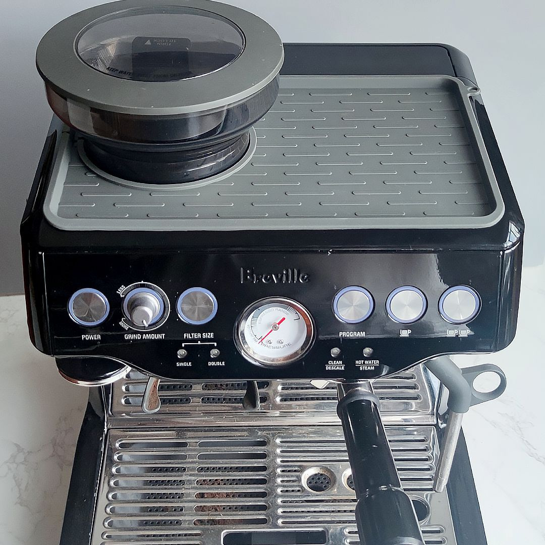 Platino rico 870 / 880 máquina de café superior a prueba de polvo antideslizante silicona almohadilla de aislamiento térmico tela de polvo prensador de polvo mango almohadilla de almacenamiento