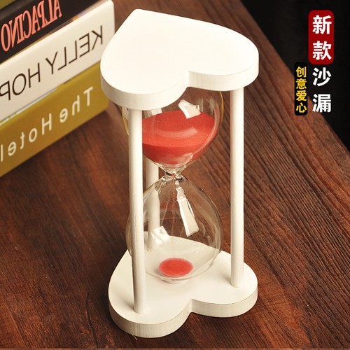 Creativo nuevo marco de madera amor cristal reloj arena accesorios para el hogar regalos empresa image 5