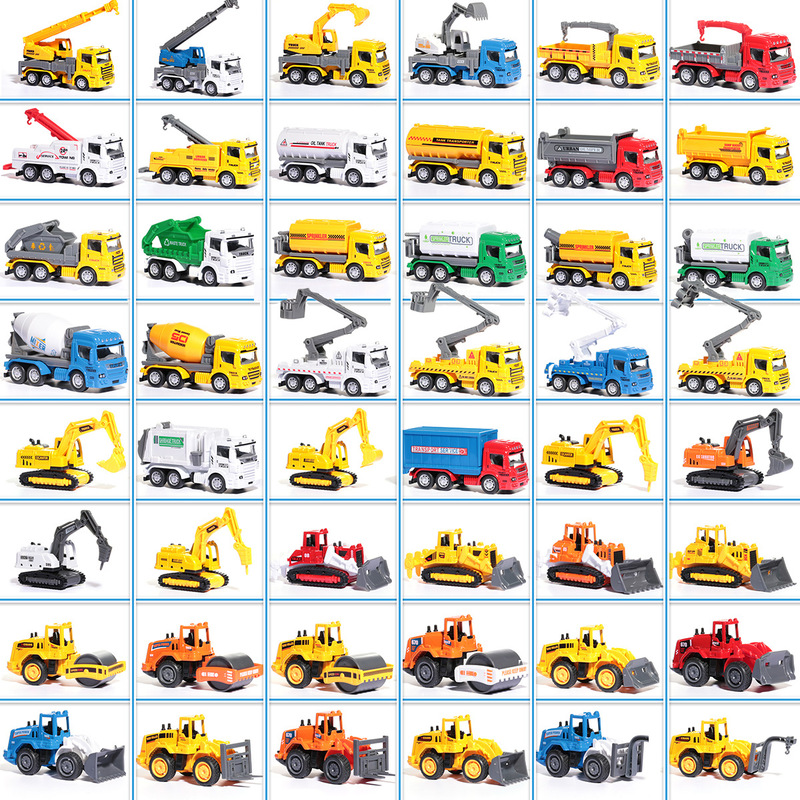 Children's 1:64 Alloy Car Baazi Model Sliding Toy Metal Engineering Vehicle Urban Traffic Boy Toy