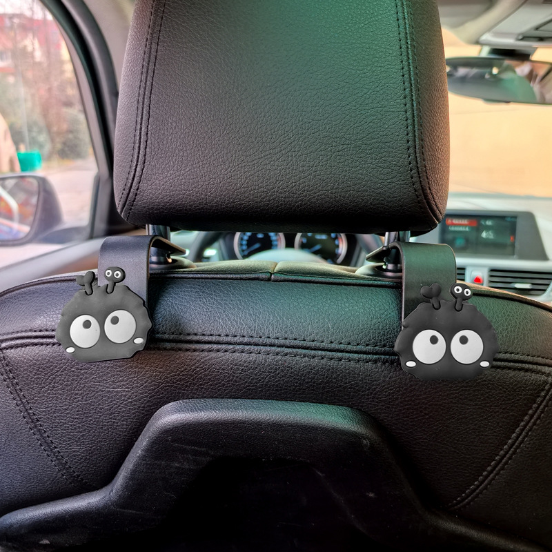 Gancho para coche, respaldo del asiento interior del coche, asiento trasero multifuncional creativo, interior del coche, dibujos animados, suministros lindos, almacenamiento