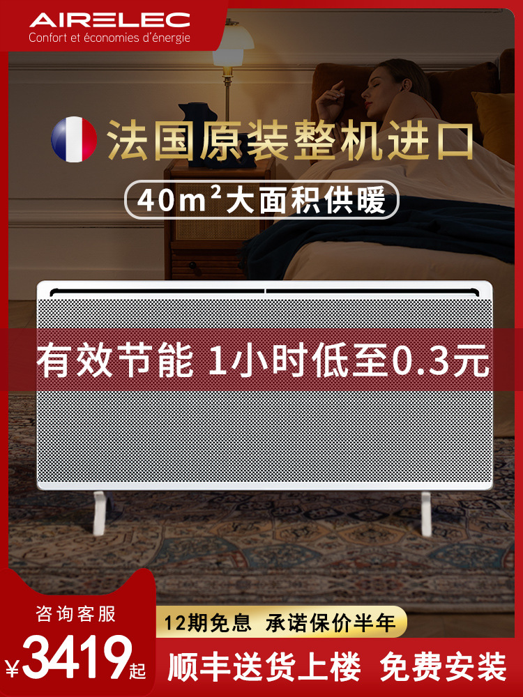 法国安澜进口电暖气取暖器家用节能暖风机全屋速热大面积电暖神器