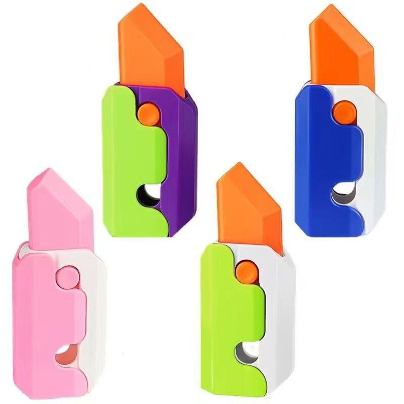 Gravedad cuchillo de rábano descompresión cuchillo 3D impresión pequeño juguete rábano cuchillo Douyin mismo estilo de ventilación diversión al por mayor