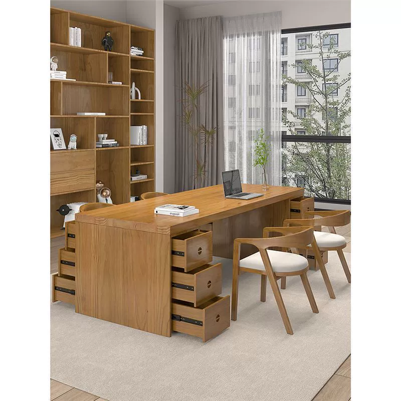 Большой деревянный стол Домашняя гостиная длинный стол Рабочий стол для хранения