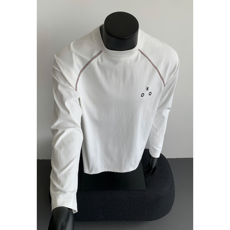 Hasselblad Long-sleeve T-shi For Men And Teenagers, Casual Loose Spos Top, Autumn Letter-printed Round-neck Base_voghion.com