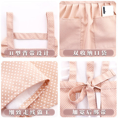 Korean-style stylish home kitchen apron for women, cooking anti-stain breathable wear-resistant workwear new adult waist apron
