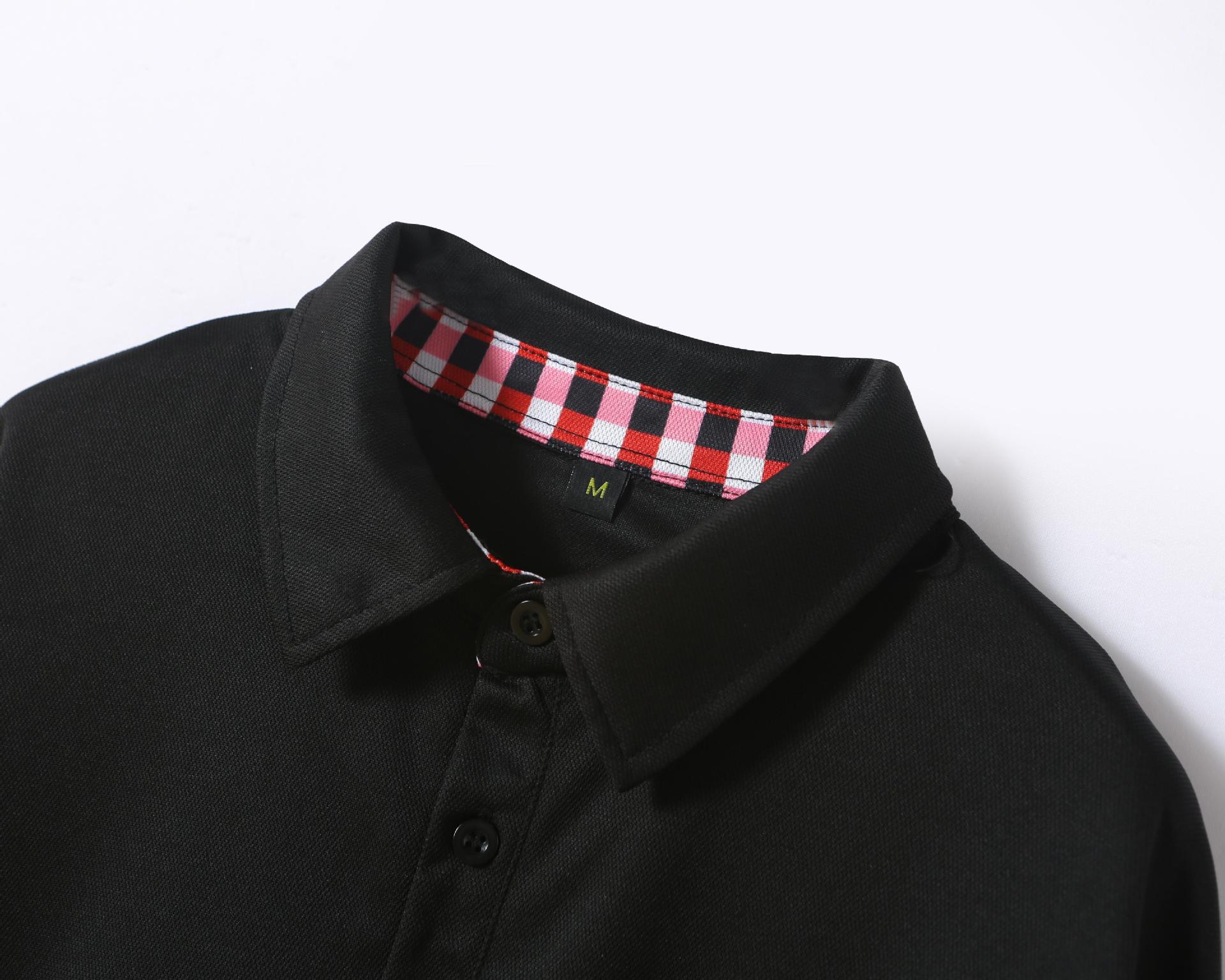 Polo sportivo da uomo con collo a zip per stile autunnale_voghion.com