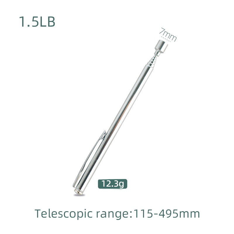 Recogida magnética de dimensión profunda Varilla de imán magnético Varilla de extensión telescópica Herramienta de reparación de automóviles Espejo cuadrado Espejo redondo Cabeza de linterna