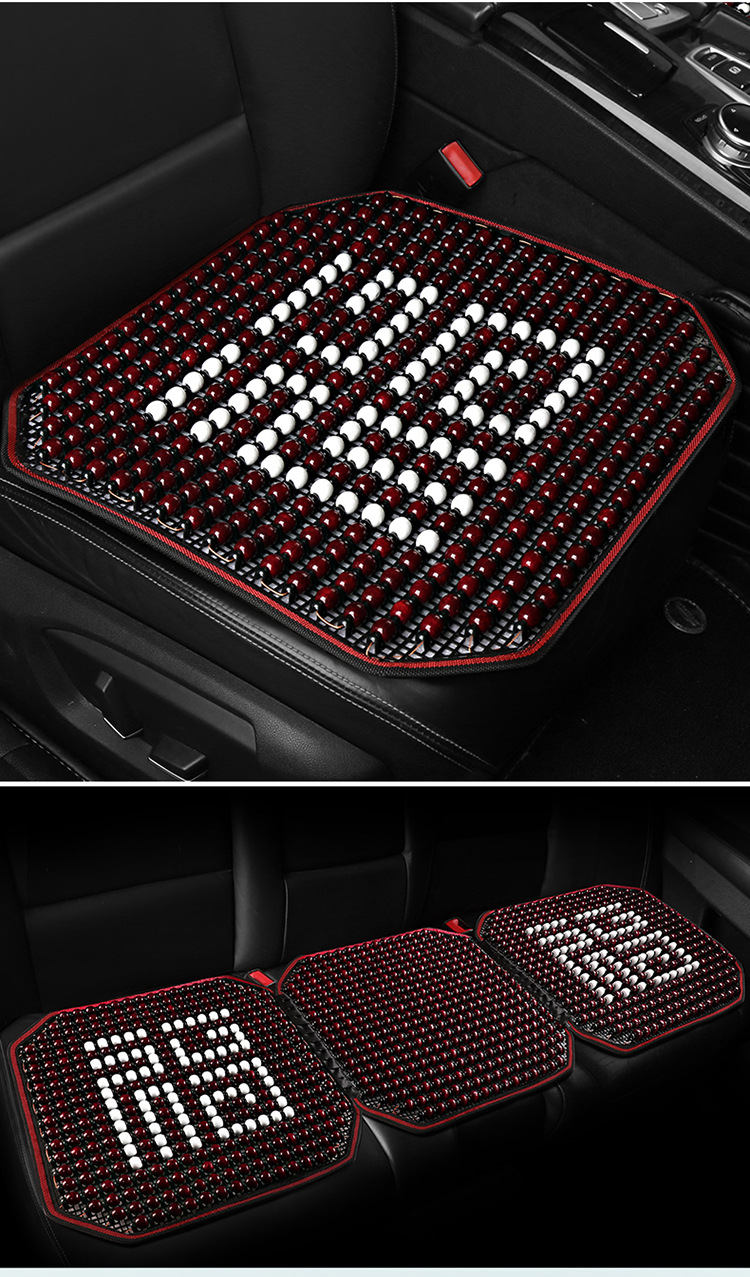 Car accessories car wooden bead cushion four seasons universal non-slip ergonomic breathable car cushion suit cushion
