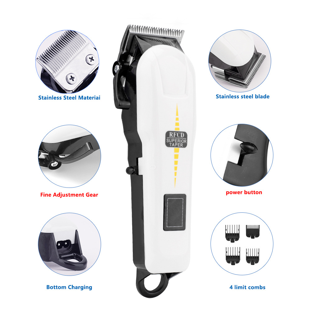 Cross-border oil head electric hair clipper LCD liquid crystal electric push shear digital hair clipper push cutter hair machine wholesale