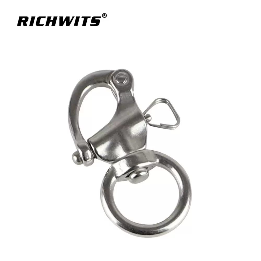 RICHWITS316圆环旋转弹簧卸扣 快枪手相机背带扣 snap shackle